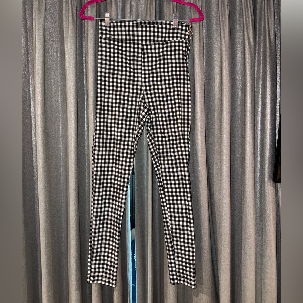 Zara Monochrome Checkered Trousers
